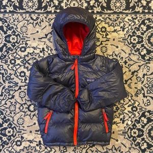 Patagonia Boys Hi Loft Down Sweater Hoodie Jacket